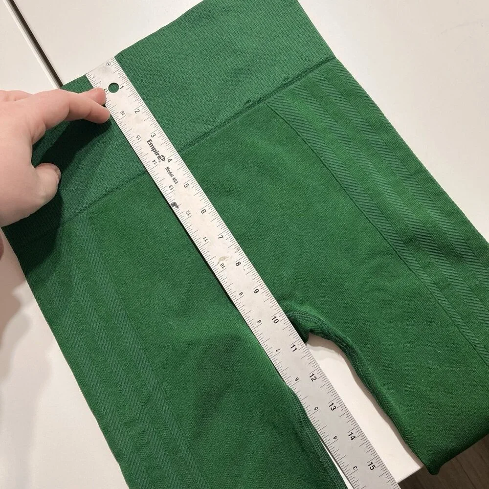 Adidas X Ivy Park Dark Green Knit Leggings Small - Picture 7 of 7